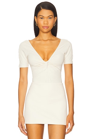Jersey Twist Front Bodysuit Good American