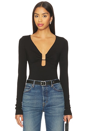 Jersey U Wire Long Sleeve Top Good American