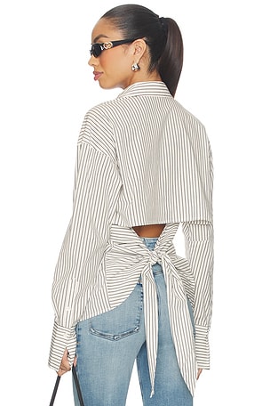 Poplin Tie Back Shirt Good American