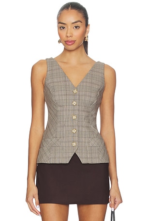 Plaid Vest Good American