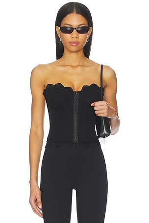Matte Jersey Lace Trim Bustier Good American