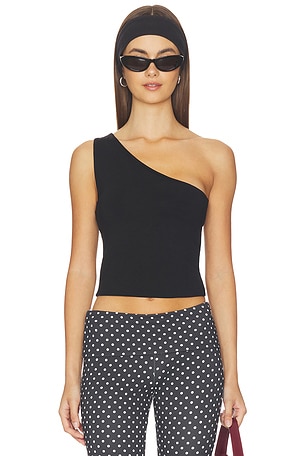 Super Stretch One Shoulder Tank Top Good American