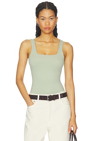 The Weightless Sculpting Modern Tank Bodysuit Good American
