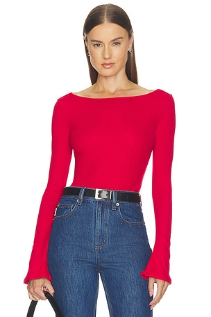 The Rib Scoop Boatneck Top Good American