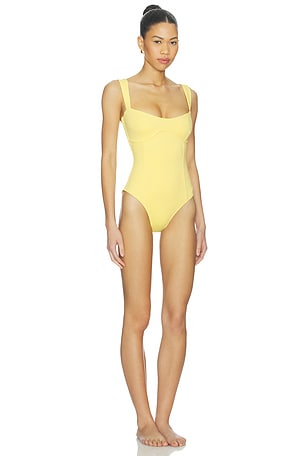 Good American Compression Sweetheart One Piece in Yellow. Size S. Also