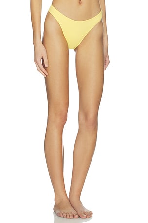 Good American Matte Good Waist Cheeky Bikini Bottom in Yellow. Size XXL. Also