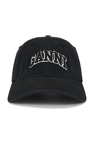 Washed Canvas Cap Ganni