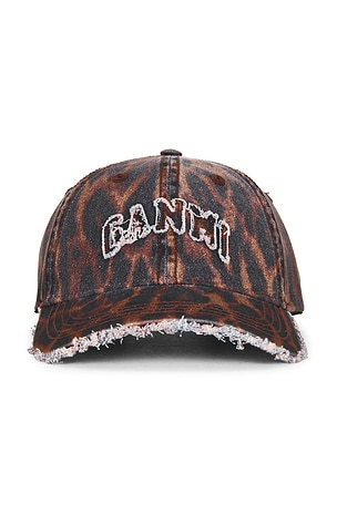 Printed Washed Cotton Oceliot Leopard Ganni