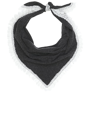 Wool Lace Triangular Scarf Ganni