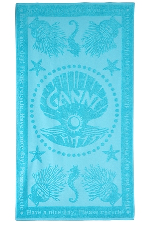 Stripe Beach Jacquard Towel Ganni