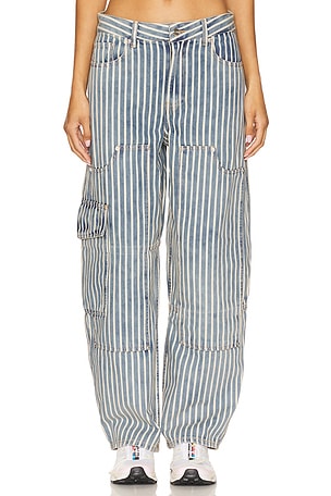Light Stripe Denim Carpenter Jeans Ganni