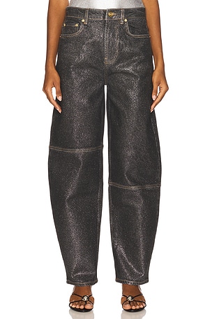 Shimmery Foil Denim Stary Ganni
