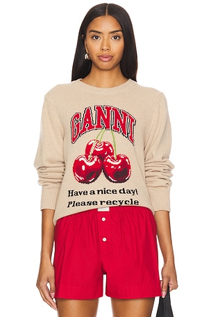 Graphic Mix Cherry Sweatshirt Ganni