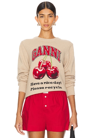 Graphic Mix Cherry Sweatshirt Ganni