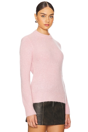 Ganni Brushed Alpaca Pullover in Blush