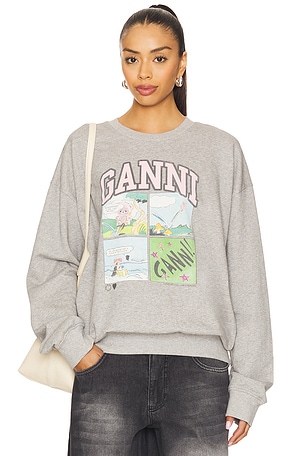 Isoli Bd Oversized Sweatshirt Ganni