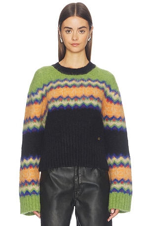 Brushed Alpaca Fairisle Sweater Ganni