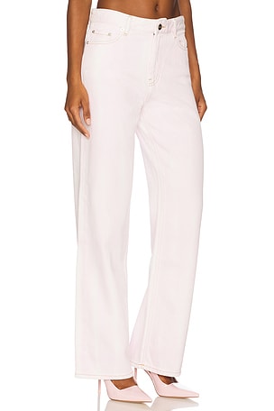 Ganni Overdyed Heavy Denim Izey in Pink