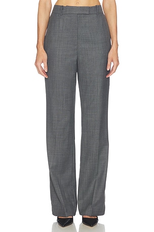 Wool Melange Suiting Straight Pant Ganni