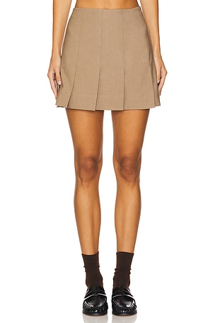 Drapey Melange Mini Skirt Ganni