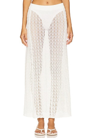 Shiny Pointelle Long Skirt Ganni