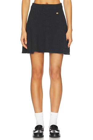 Chunky Wool Mix Mini Skirt Ganni