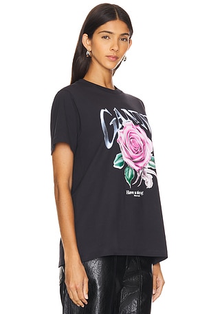 Ganni Basic Rose T-Shirt in Black