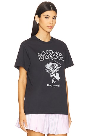 Ganni Witch Relaxed T-shirt in Grey