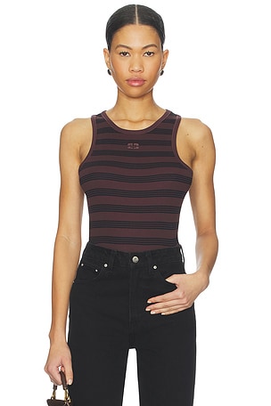 Soft Cotton Rib Tank Top Ganni