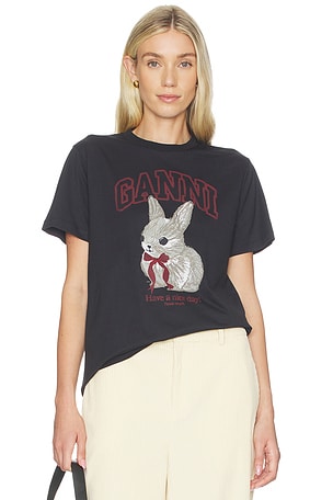 Basic Cotton Jersey T-shirt Ganni