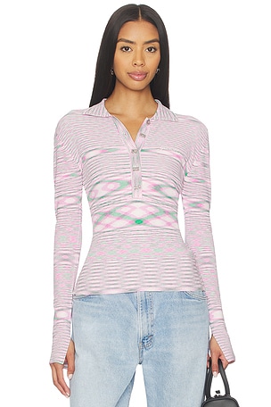 TOP POLO SPACEDYED Ganni