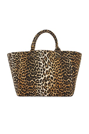 Ganni Shopper XXL Tote in Brown