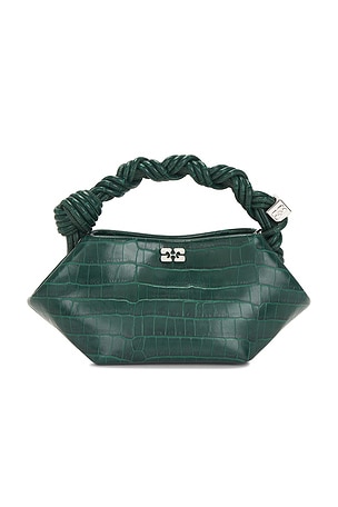 Ganni Bou Mini Croco Bag in Teal
