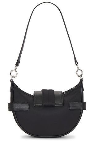 Ganni Bucky Small Crossbody Nylon Bag in Black