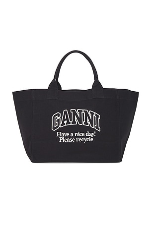 Shopper XXL Contrasted Logo Bag Ganni
