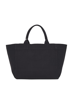 Ganni Shopper XXL Contrasted Logo Bag in Black