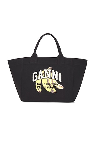Shopper XXL Banana Print Bag Ganni