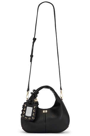 Grained Mini Hobo Bag Ganni