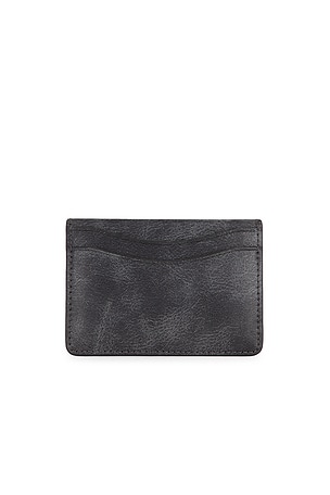 Ganni Vintage Card Holder in Charcoal