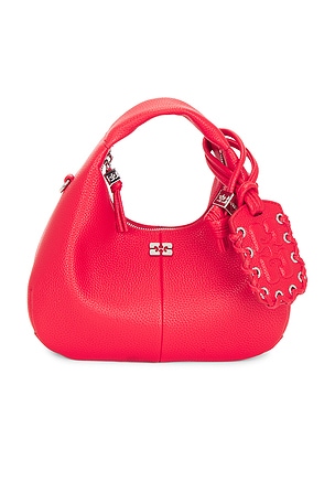 Ganni Hobo Mini Grained Bag