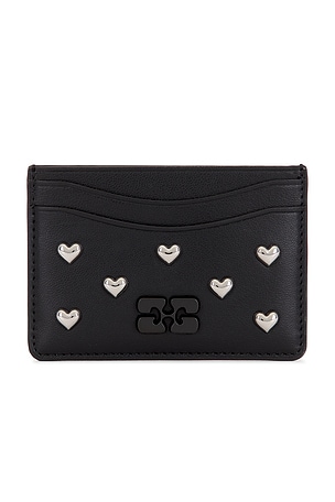 Bou Card Holder Hearts Studs Ganni
