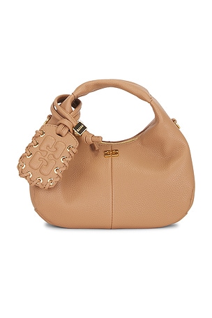 Ganni Hobo Mini Grained Bag