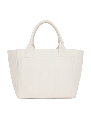 Ganni Medium Trapeze Shopper Strawberry Print in Cream