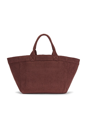 Ganni SAC FOURRE-TOUT SHOPPER en Marron