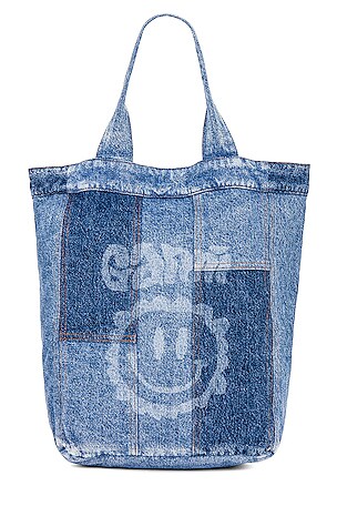 【GANNI】large denim tote bag ※送関込 Ganni Large Easy Shopper Denim Tote Bag | Saks Fifth Avenue