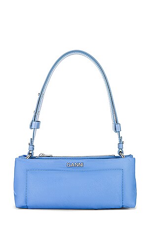 Ganni Pillow Baguette Bag in Forever Blue | REVOLVE