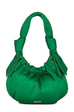 Ganni Occasion Small Hobo Bag in Kelly Green | REVOLVE