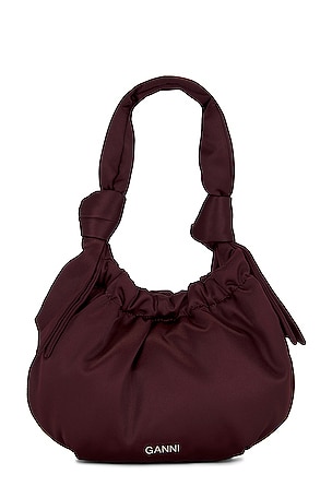 Ganni Occasion Small Hobo Bag in Chocolate Fondant | REVOLVE