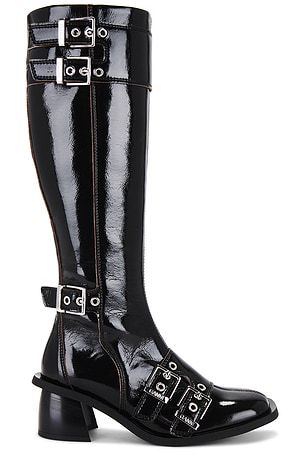 Buckle High Boot Naplack Ganni