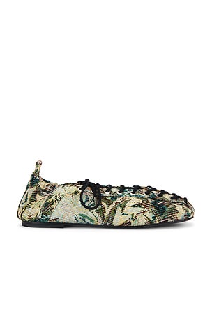 Lace Up Ballerina Ganni